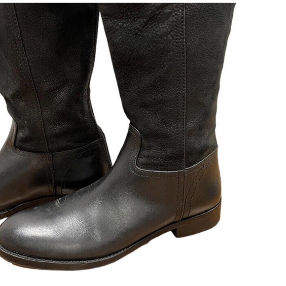 TORY Burch Black Simone Tall Over The Knee Riding Boot Leather EUC Sz 6 - Picture 8 of 12